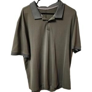 Lululemon men’s Metal Vent Tech Polo Golf Shirt olive green active army sz XXL